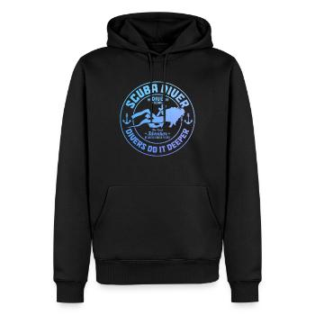 Tauchen Lustig Vintage Taucher Geschenk - Männer Premium Bio Hoodie - Schwarz - Vorne - Nico (187cm)