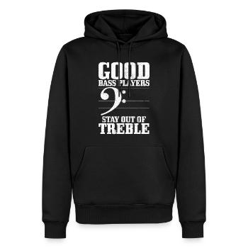 Bassiste Guitare Basse Drôle Cadeau - Sweat à capuche Premium bio Homme - noir - Devant - Nico (187cm)