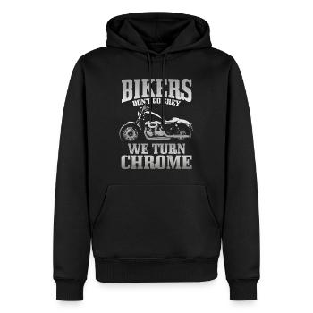 Motorrad Biker Lustiges Geschenk - Männer Premium Bio Hoodie - Schwarz - Vorne - Nico (187cm)