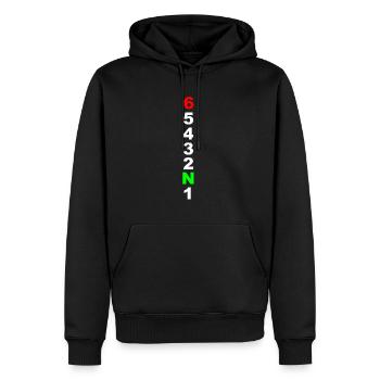 Motorrad Biker Lustiges Geschenk - Männer Premium Bio Hoodie - Schwarz - Vorne - Nico (187cm)