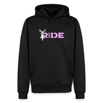 Motorrad Biker Lustiges Geschenk - Männer Premium Bio Hoodie - Schwarz - Vorne - Nico (187cm)