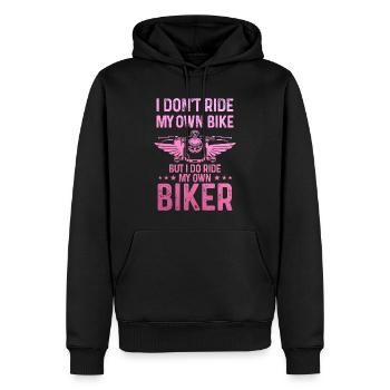 Motorrad Biker Lustiges Geschenk - Männer Premium Bio Hoodie - Schwarz - Vorne - Nico (187cm)