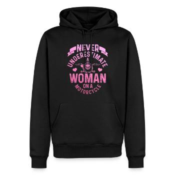 Motorrad Biker Lustiges Geschenk - Männer Premium Bio Hoodie - Schwarz - Vorne - Nico (187cm)