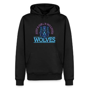 Cadeau de loup - Sweat à capuche Premium bio Homme - noir - Devant - Nico (187cm)