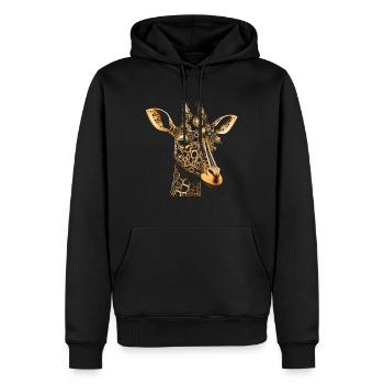 Girafe Steampunk Animal cadeau - Sweat à capuche Premium bio Homme - noir - Devant - Nico (187cm)