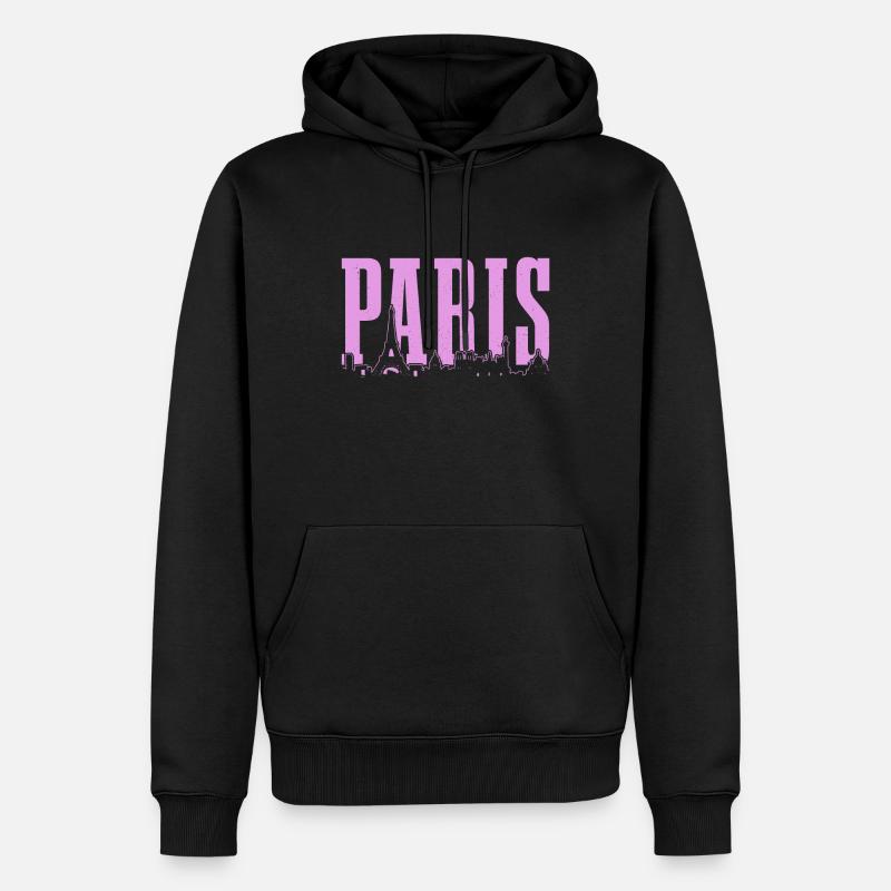 Paris Frankreich Eiffelturm Souvenir - Männer Premium Bio Hoodie - Schwarz