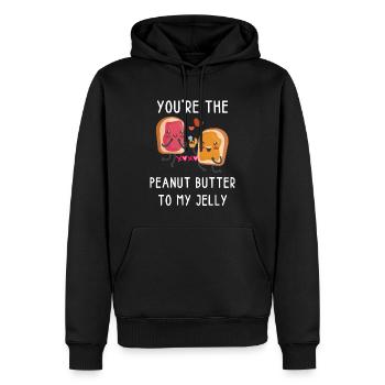 Valentine's Day- You're The Peanut Butter - Men’s Premium Organic Hoodie - black - Front - Nico (187cm)