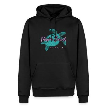 Miami Beach Florida USA Retro Vintage - Männer Premium Bio Hoodie - Schwarz - Vorne - Nico (187cm)