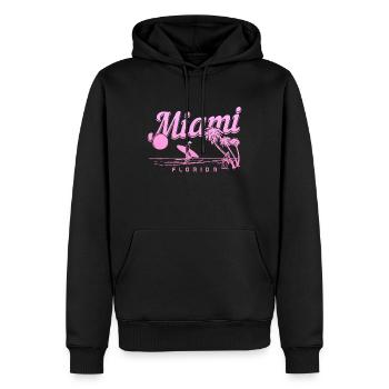 Miami Beach Florida USA Retro Vintage - Männer Premium Bio Hoodie - Schwarz - Vorne - Nico (187cm)