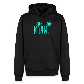 Miami Beach Florida USA Retro Vintage - Männer Premium Bio Hoodie - Schwarz - Vorne - Nico (187cm)