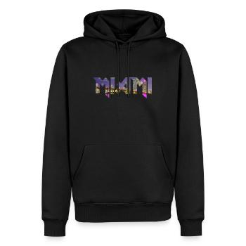 Miami Florida USA Retro Vintage - Männer Premium Bio Hoodie - Schwarz - Vorne - Nico (187cm)