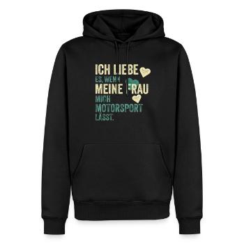 Motorsport Athlete Motorsport Saying Gift - Men’s Premium Organic Hoodie - black - Front - Nico (187cm)