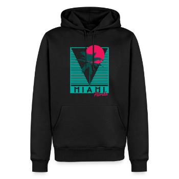 Miami Florida USA - Männer Premium Bio Hoodie - Schwarz - Vorne - Nico (187cm)