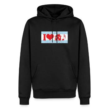 Chicago Illinois Souvenir Geschenk - Männer Premium Bio Hoodie - Schwarz - Vorne - Nico (187cm)