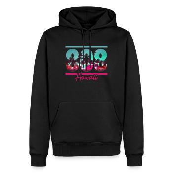 Hawaii Aloha Hawaiianisch Souvenir - Männer Premium Bio Hoodie - Schwarz - Vorne - Nico (187cm)