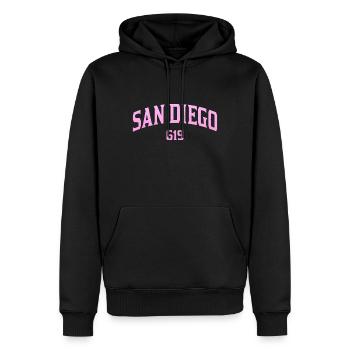 San Diego Kalifornien Vintage Souvenir - Männer Premium Bio Hoodie - Schwarz - Vorne - Nico (187cm)