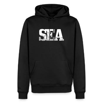 Seattle Washington Souvenir Geschenk - Männer Premium Bio Hoodie - Schwarz - Vorne - Nico (187cm)