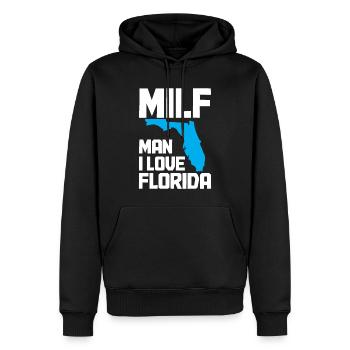Floride Souvenir États-Unis Amérique - Sweat à capuche Premium bio Homme - noir - Devant - Nico (187cm)