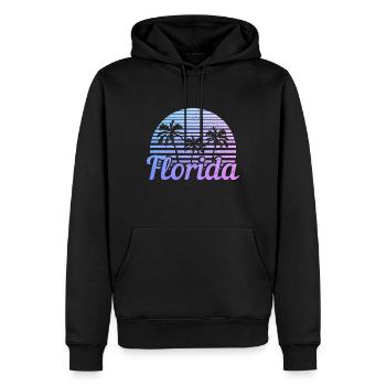 Florida Souvenir USA Amerika - Männer Premium Bio Hoodie - Schwarz - Vorne - Nico (187cm)