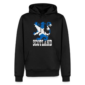 Ecosse drapeau écossais UK Vintage - Sweat à capuche Premium bio Homme - noir - Devant - Nico (187cm)