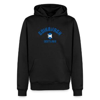 Edinburgh Schottland Schottische Flagge - Männer Premium Bio Hoodie - Schwarz - Vorne - Nico (187cm)