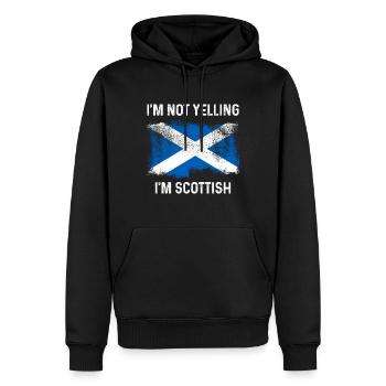 Ecosse drapeau écossais UK Vintage - Sweat à capuche Premium bio Homme - noir - Devant - Nico (187cm)
