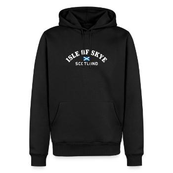 Île de Skye Drapeau de l’Écosse - Sweat à capuche Premium bio Homme - noir - Devant - Nico (187cm)