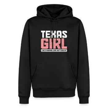 Texas - Sweat à capuche Premium bio Homme - noir - Devant - Nico (187cm)