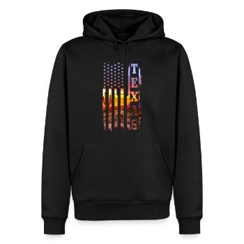 Texas - Sweat à capuche Premium bio Homme - noir - Devant - Nico (187cm)