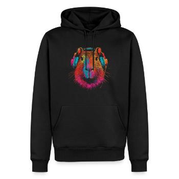 Capybara Lustiges Geschenk - Männer Premium Bio Hoodie - Schwarz - Vorne - Nico (187cm)