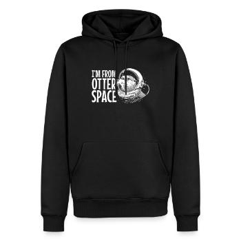 Otter Space Lustig Otter Astronaut - Männer Premium Bio Hoodie - Schwarz - Vorne - Nico (187cm)