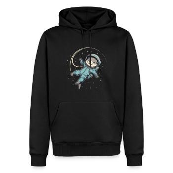 Otter Space Lustig Otter Astronaut - Männer Premium Bio Hoodie - Schwarz - Vorne - Nico (187cm)