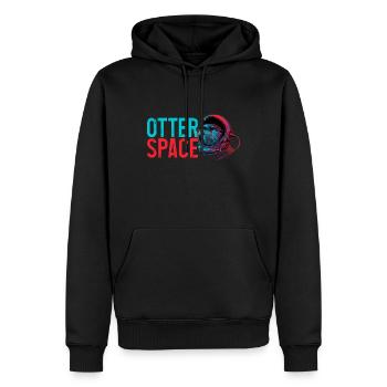 Otter Space Lustig Otter Astronaut - Männer Premium Bio Hoodie - Schwarz - Vorne - Nico (187cm)