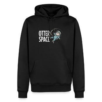 Otter Space Lustig Otter Astronaut - Männer Premium Bio Hoodie - Schwarz - Vorne - Nico (187cm)