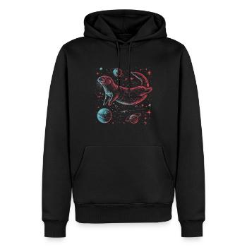 Otter Space Lustig Otter Astronaut - Männer Premium Bio Hoodie - Schwarz - Vorne - Nico (187cm)