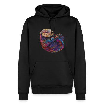Otter Lustig Geschenk - Männer Premium Bio Hoodie - Schwarz - Vorne - Nico (187cm)