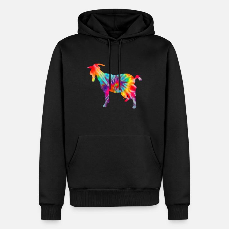 Chèvre Tie Dye cadeau - Sweat à capuche Premium bio Homme - noir