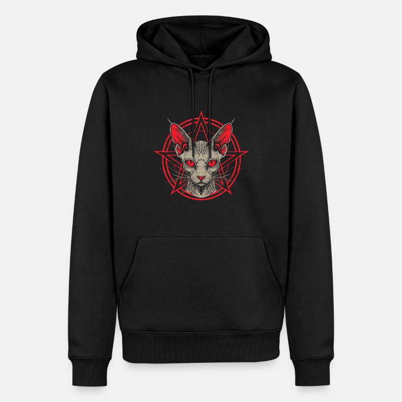 Sphynx Katze Geschenk - Männer Premium Bio Hoodie - Schwarz