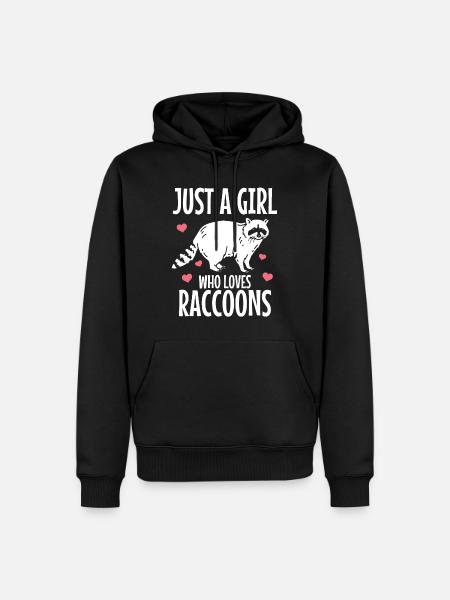 Waschbär Lustig Geschenk - Männer Premium Bio Hoodie - Schwarz