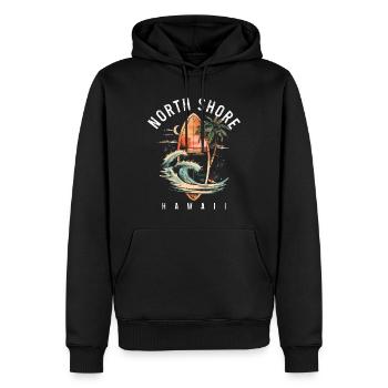 Surfen Hawaii Vintage Surfer Geschenk - Männer Premium Bio Hoodie - Schwarz - Vorne - Nico (187cm)