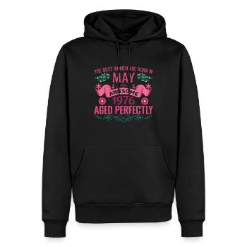 Mai 1976 Geburtstag Ehefrau Mai 1976 Geburtstag - Männer Premium Bio Hoodie - Schwarz - Vorne - Nico (187cm)