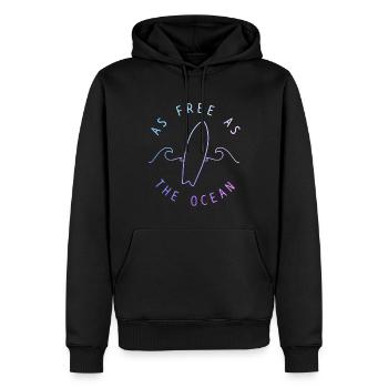 Surfeur Vintage Surf cadeau - Sweat à capuche Premium bio Homme - noir - Devant - Nico (187cm)