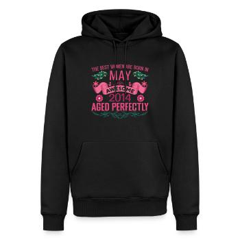 Mai 2014 Geburtstag Ehefrau Mai 2014 Geburtstag - Männer Premium Bio Hoodie - Schwarz - Vorne - Nico (187cm)