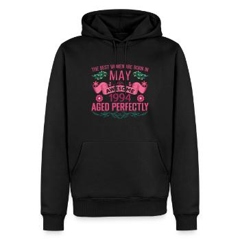 Mai 1994 Geburtstag Ehefrau Mai 1994 Geburtstag - Männer Premium Bio Hoodie - Schwarz - Vorne - Nico (187cm)