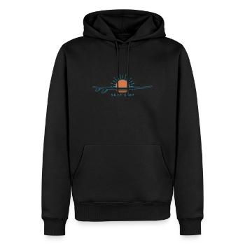 Surfen Vintage Surfer Geschenk - Männer Premium Bio Hoodie - Schwarz - Vorne - Nico (187cm)