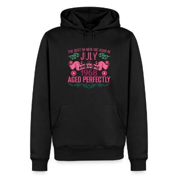 Juli 1968 Geburtstag der Frau Juli 1968 - Männer Premium Bio Hoodie - Schwarz - Vorne - Nico (187cm)