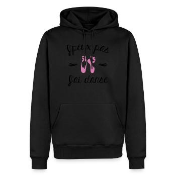 J'peux pas j'ai danse - Sweat à capuche Premium bio Homme - noir - Devant - Nico (187cm)