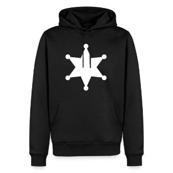 T-Shirt - Männer Premium Bio Hoodie - Schwarz - Vorne - Nico (187cm)