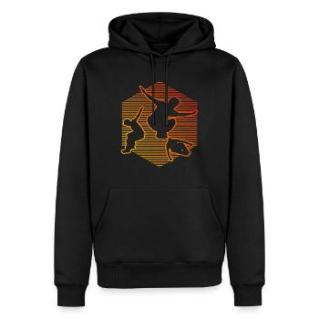 Parkour Parcours Free Running Hommes Femmes - Sweat à capuche Premium bio Homme - noir - Devant - Nico (187cm)