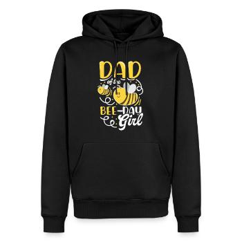 Père Bee Girl’s Queen Bee Bee Day Girl - Sweat à capuche Premium bio Homme - noir - Devant - Nico (187cm)